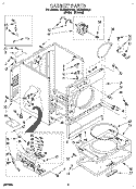 CABINET Diagram and Parts List for RGX5636AW2  Roper Dryer