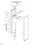 FREEZER DOOR Diagram and Parts List for 6ED22DQXFW00  Whirlpool Refrigerator