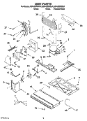 UNIT PARTS Diagram and Parts List for KBFA20ERBL01  KitchenAid Refrigerator