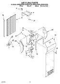 AIR FLOW Diagram and Parts List for GS6SHAXKB02  Whirlpool Refrigerator