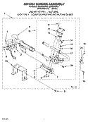 8576353 BURNER ASSEMBLY Diagram and Parts List for GGW9260PW3  Whirlpool Dryer