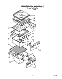 REFRIGERATOR SHELF Diagram and Parts List for JWRZ2727FI00  Whirlpool Refrigerator