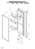 REFRIGERATOR DOOR PARTS Diagram and Parts List for KSRS25ILWH13  KitchenAid Refrigerator
