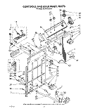 CONTROLS AND REAR PANEL Diagram and Parts List for GLA5580XSG4  Whirlpool Washer