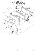 DOOR Diagram and Parts List for MHE11RDQ4  Roper Microwave