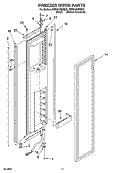 FREEZER DOOR PARTS Diagram and Parts List for KSSO42QMB02  KitchenAid Refrigerator