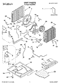 UNIT PARTS Diagram and Parts List for CA24WCR0  Crosley Air Conditioner