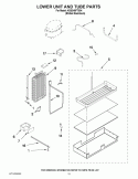 LOWER UNIT AND TUBE PARTS Diagram and Parts List for KSSS48FTX04  KitchenAid Refrigerator