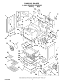 CHASSIS PARTS Diagram and Parts List for KERS208XBL2  KitchenAid Range