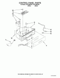 CONTROL PANEL PARTS Diagram and Parts List for KUIS15NRXB1  KitchenAid Ice Maker