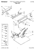 TOP AND CONSOLE, LIT/OPTIONAL Diagram and Parts List for TGDL640DQ1  Whirlpool Dryer