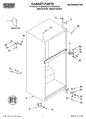 CABINET, LITERATURE Diagram and Parts List for RT18BKXKQ00  Roper Refrigerator