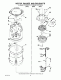 MOTOR, BASKET AND TUB PARTS Diagram and Parts List for WTW7800XB1  Whirlpool Washer