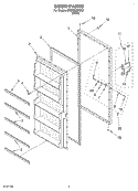 DOOR Diagram and Parts List for EV200NXKQ00  Whirlpool Freezer