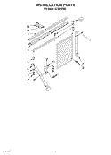 INSTALLATION PARTS Diagram and Parts List for ACQ184XM0  Whirlpool Air Conditioner