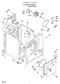 SECTION Diagram and Parts List for CEDX463JQ0  Crosley Dryer
