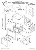 OVEN, LITERATURE Diagram and Parts List for GBS307PDB3  Whirlpool Wall Oven
