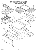 Part Location Diagram of W10010950 Whirlpool PANEL-DRWR