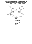 LOWER WASHARM AND STRAINER PARTS Diagram and Parts List for KUDP02CRBS2  KitchenAid Dishwasher