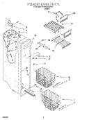 FREEZER LINER Diagram and Parts List for 3VED27DQDW00  Whirlpool Refrigerator