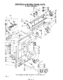CONTROLS AND REAR PANEL Diagram and Parts List for LA5600XPW3  Whirlpool Washer