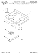 Part Location Diagram of 8187909 Whirlpool COOKTOP - Almond