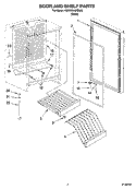 Part Location Diagram of 4344692 Whirlpool Wine Display Rack