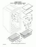 LINER PARTS Diagram and Parts List for EV188NYWQ00  Whirlpool Freezer