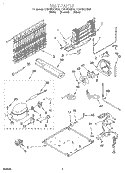 UNIT Diagram and Parts List for ET21DKXDW04  Whirlpool Refrigerator