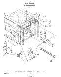 TUB , LITERATURE AND OPTIONAL Diagram and Parts List for DP4800XSW0  Whirlpool Dishwasher