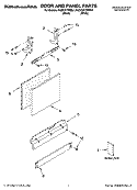 DOOR AND PANEL PARTS Diagram and Parts List for KUDC01TMBL1  KitchenAid Dishwasher