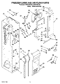 FREEZER LINER AND AIR FLOW PARTS Diagram and Parts List for KSSO42QTX02  KitchenAid Refrigerator