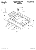 COOKTOP PARTS Diagram and Parts List for SF110AXSQ1  Whirlpool Range