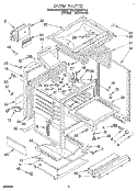 OVEN Diagram and Parts List for FGS387YW3  Roper Range
