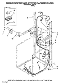 DRYER SUPPORT AND WASHER HARNESS PARTS Diagram and Parts List for MGT3800TW0  Maytag Washer Dryer Combo