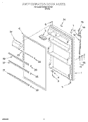 REFRIGERATOR DOOR Diagram and Parts List for RT18HDXDW04  Roper Refrigerator