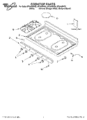 COOKTOP, LITERATURE Diagram and Parts List for SF3020EKT0  Whirlpool Range