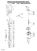 MOTOR AND ICE CONTAINER PARTS Diagram and Parts List for GD5RHAXTL01  Whirlpool Refrigerator