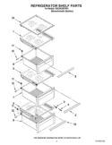 REFRIGERATOR SHELF PARTS Diagram and Parts List for KSC24C8EYP01  KitchenAid Refrigerator