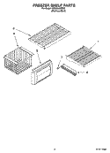 FREEZER SHELF PARTS Diagram and Parts List for KSSC36QMS03  KitchenAid Refrigerator