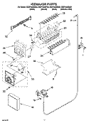 ICEMAKER PARTS Diagram and Parts List for ED2FHAXSB00  Whirlpool Refrigerator
