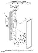 FREEZER DOOR PARTS Diagram and Parts List for MSD2258KES01  Whirlpool Refrigerator