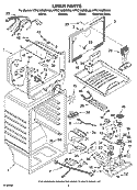 LINER PARTS Diagram and Parts List for KTRC19MMBT02  KitchenAid Refrigerator