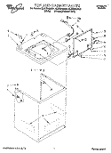 TOP AND CABINET, LIT/OPTIONAL Diagram and Parts List for 8LSC8245AW1  Whirlpool Washer