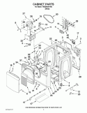 CABINET PARTS Diagram and Parts List for YWED8400YW0  Whirlpool Dryer