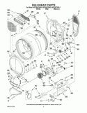 BULKHEAD PARTS Diagram and Parts List for WED9470WW1  Whirlpool Dryer