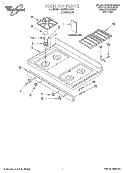 Part Location Diagram of 8273042 Whirlpool Middle Burner Grate - Black