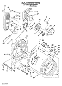 BULKHEAD PARTS Diagram and Parts List for 7MWG87660SM0  Whirlpool Dryer