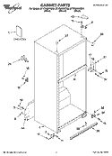 CABINET PARTS Diagram and Parts List for ET1CHMXKB09  Whirlpool Refrigerator