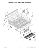 UPPER RACK AND TRACK PARTS Diagram and Parts List for WDT910SSYB2  Whirlpool Dishwasher